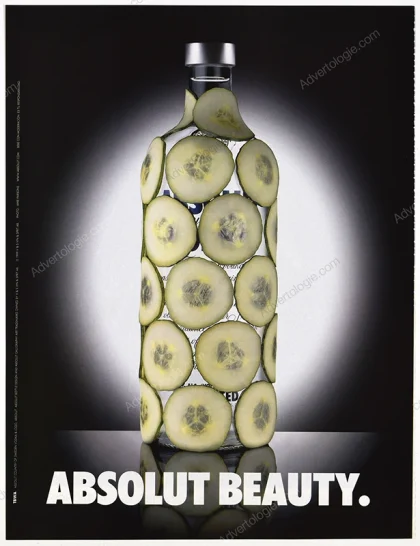 Absolut Vodka 2001 Print Ad - "Absolut Beauty"