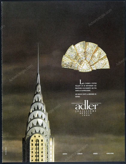 Adler Jewelry 1979 Print Ad - "Chrysler Building"