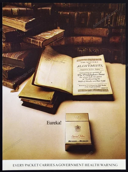 Benson & Hedges Cigarettes 1972 Print Ad