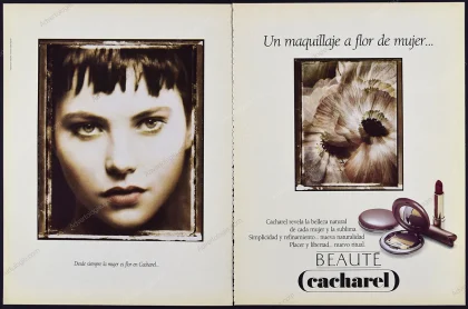 Cacharel Cosmetics 1992 Print Ad - Sarah Moon
