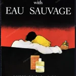 Eau Savage de Christian Dior Perfume 1979 Print Ad - René Gruau