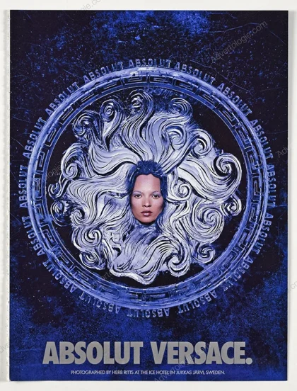 Absolut Vodka 1997 8-Page Print Ad - "Absolut Versace"