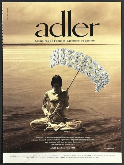 Adler Jewelry 2001 Print Ad - "Sunshade"