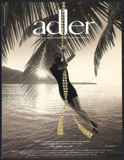 Adler Jewelry 2004 Print Ad - "Langkawi"