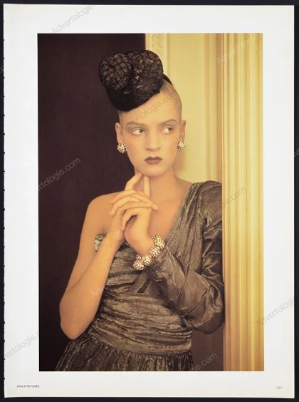 "All That Glitters" 1985 Editorial - Uma Thurman, Sheila Metzner