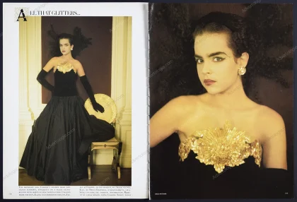 "All That Glitters" 1985 Editorial - Uma Thurman, Sheila Metzner