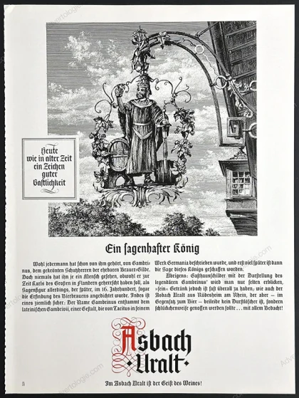 Asbach Uralt Brandy 1985 Print Ad