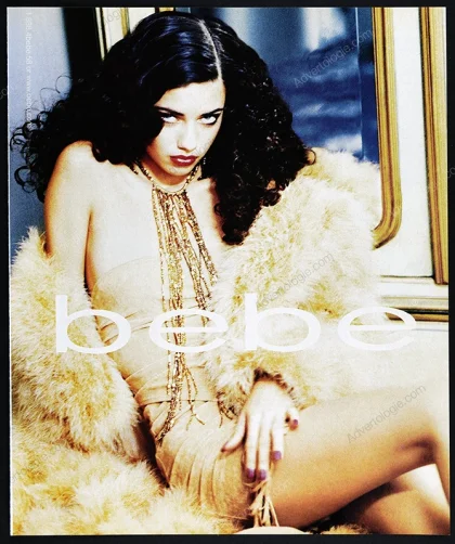 Bebe 1999 2-Page Print Ad - Adriana Lima, Ellen von Unwerth