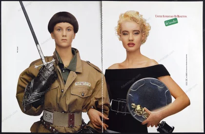 BENETTON 1988 4-Page Original Print Ad