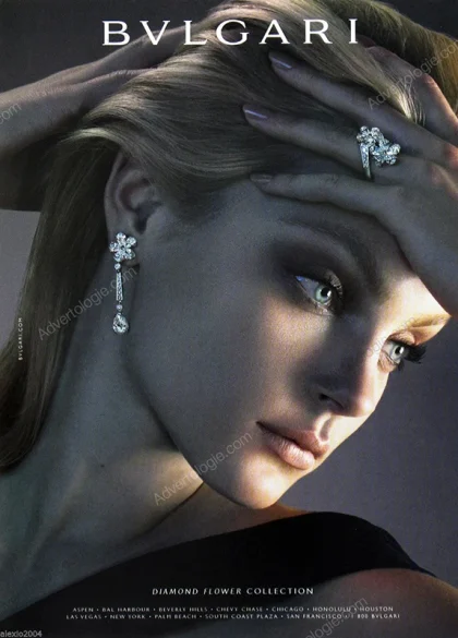 Bulgari Jewelry 2009 Print Ad - Jessica Stam
