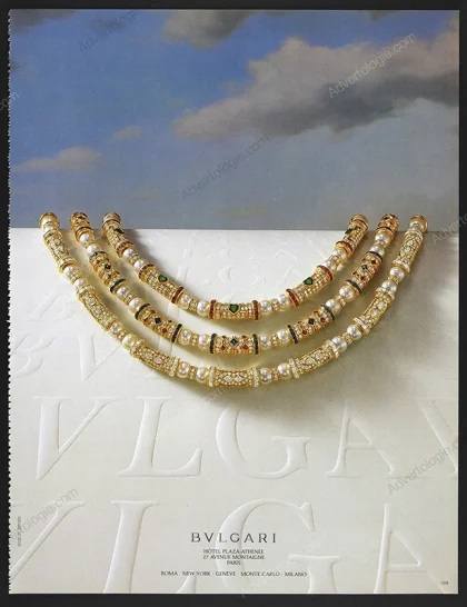 Bulgari Jewelry 1987 Print Ad