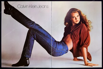 Calvin Klein Jeans 1981 Print Ad - Brooke Shields, Richard Avedon