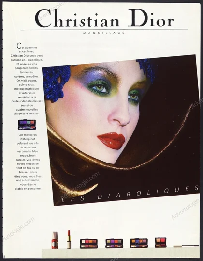 Christian Dior Makeup 1986 Print Ad - "Les Diaboliques"