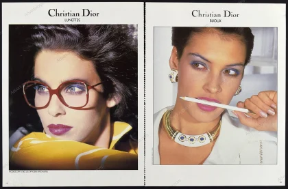 Christian Dior Eyewear 1986 Print Ad - Famke Janssen