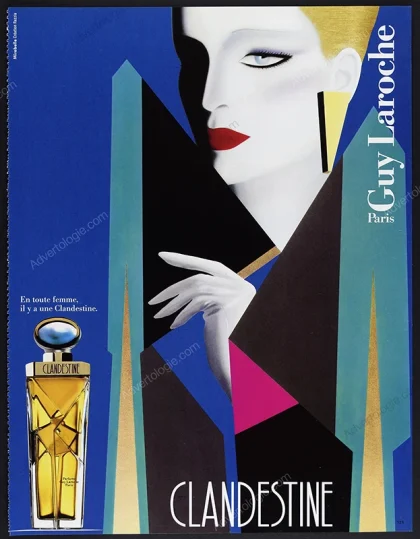 Clandestine de Guy Laroche Perfume 1987 Print Ad - Razzia