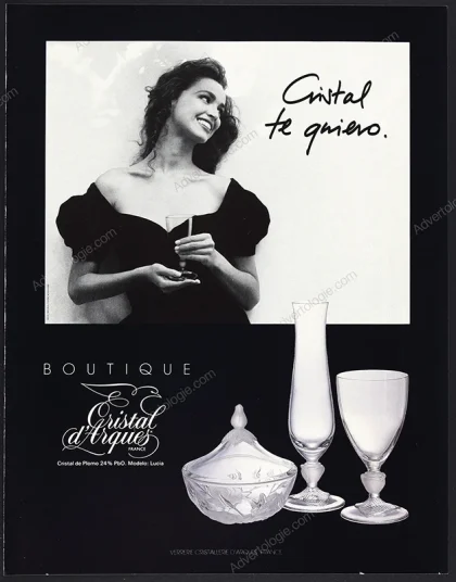 Cristal D'Arques Glassware 1991 Print Ad