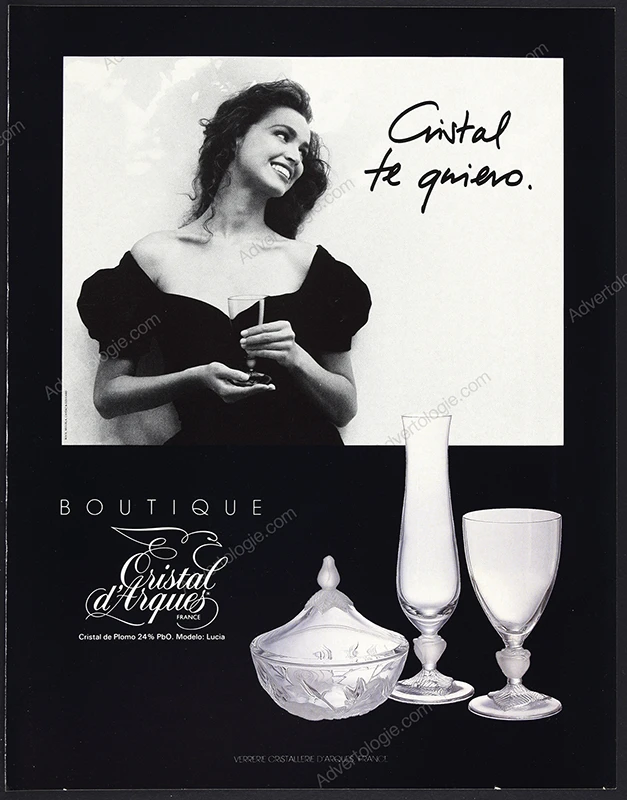 Cristal D'Arques Glassware 1991 Print Ad