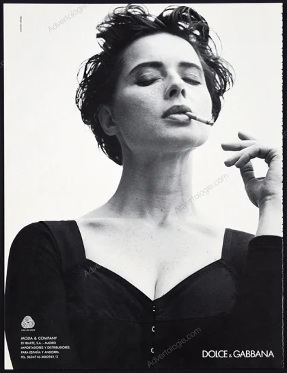 Dolce & Gabbana 1989 Print Ad - Isabella Rossellini