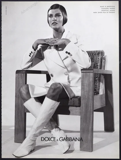 Dolce & Gabbana 1995 Print Ad - Linda Evangelista