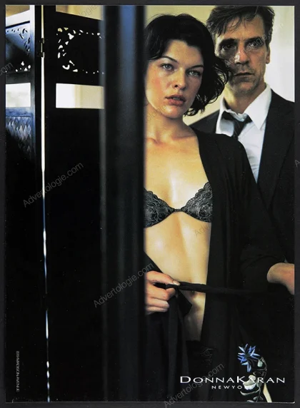 Donna Karan 2001 Print Ad - Milla Jovovich, Jeremy Irons