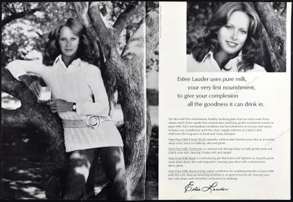 Estée Lauder Cosmetics 1972 Print Ad - Karen Graham