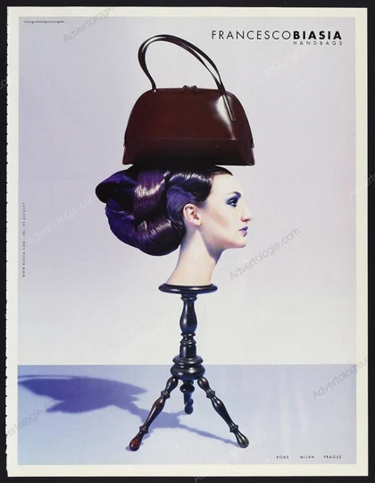 Francesco Biasia Handbags 2001 Print Ad - "Head"