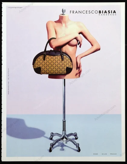 Francesco Biasia Handbags 2001 Print Ad - "Mannequin"