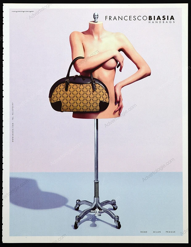 Francesco Biasia Handbags 2001 Print Ad - "Mannequin"