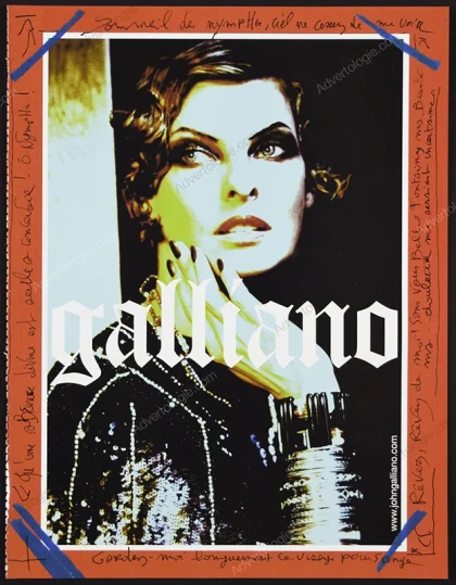 Galliano 2009 Print Ad - Linda Evangelista