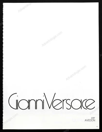 Gianni Versace 1980 Advertorial - Jerry Hall, Richard Avedon
