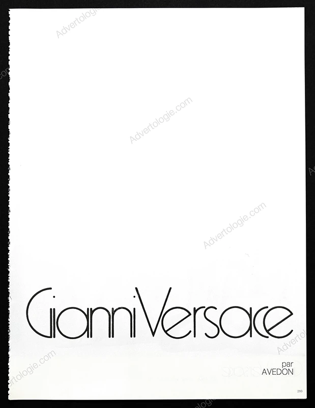 Gianni Versace 1980 Advertorial - Jerry Hall, Richard Avedon