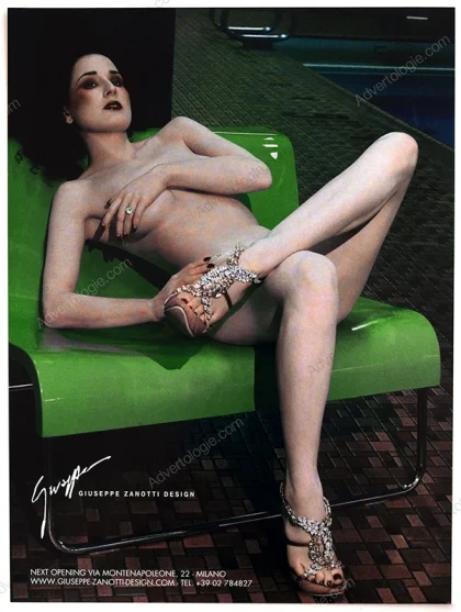 Giuseppe Zanotti Shoes 2005 Print Ad - Dita Von Teese