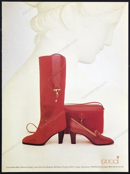 Gucci Shoes & Accessories 1981 Print Ad