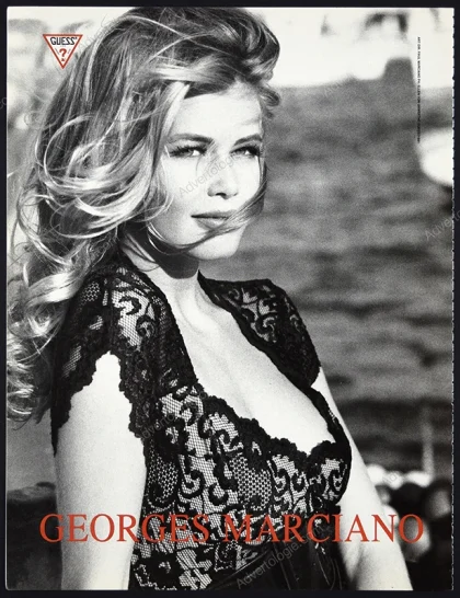 Guess 1991 Print Ad - Claudia Schiffer, Ellen von Unwerth