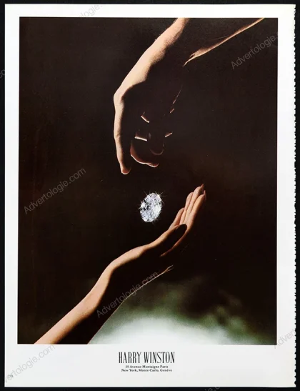 Harry Winston Jewelry 1980 Print Ad - "Creation"