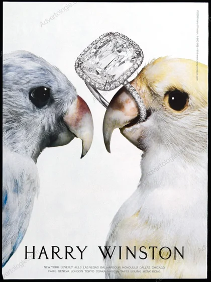 Harry Winston Jewelry 2007 Print Ad - "Parrots"