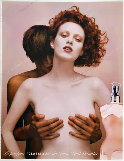 Jean-Paul Gaultier Classique Perfume 2004 Print Ad - Karen Elson