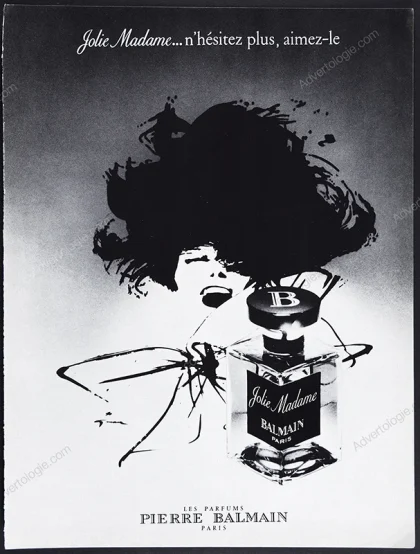 Jolie Madame de Christian Dior Perfume 1979 Print Ad - René Gruau