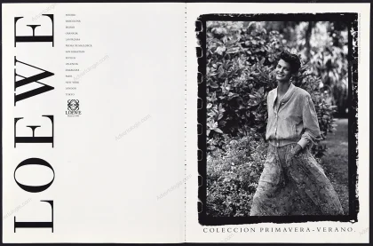 Loewe 1990 Print Ad - Linda Evangelista, Peter Lindbergh