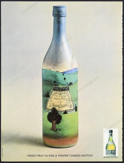 Noilly Prat Vermouth 1970 Print Ad - Charles Matton