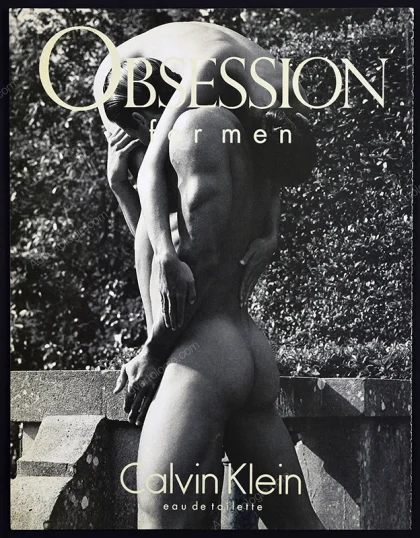 Obsession for Men Calvin Klein Perfume 1993 Print Ad - Bruce Weber