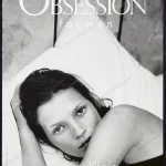 Obsession for Men Calvin Klein Perfume 1997 Print Ad - Kate Moss