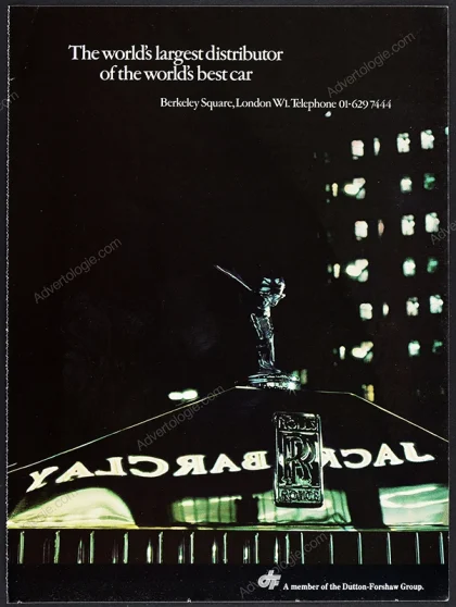Rolls Royce London Distributors 1979 Print Ad