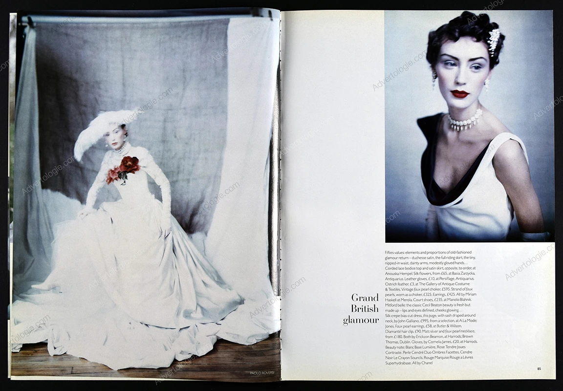 "The Beaton Track" 1994 Editorial - Olga Pantushenkova, Paolo Roversi
