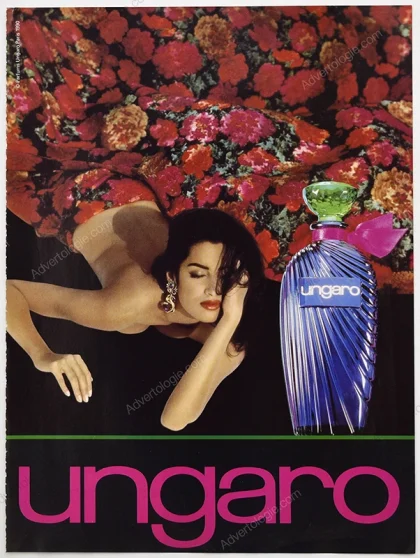 Ungaro Perfume 1991 Print Ad - Yasmeen Ghauri