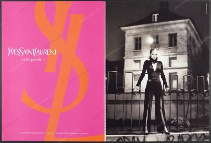 Yves Saint Laurent Rive Gauche 1997 Print Ad - Amber Valetta, Helmut Newton