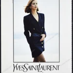 Yves Saint Laurent Rive Gauche 1990 Print Ad - Christy Turlington