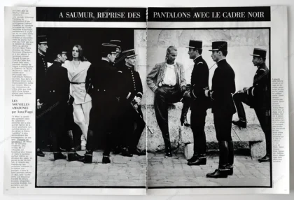 "A Saumur, Reprise des Pantalons avec le Cadre Noir" 1980 Editorial - Helmut Newton