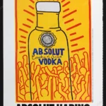 Absolut Vodka 1986 Print Ad - "Absolut Haring."