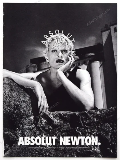 Absolut Vodka 1995 8-Page Magazine Insert Ad - "Absolut Newton"